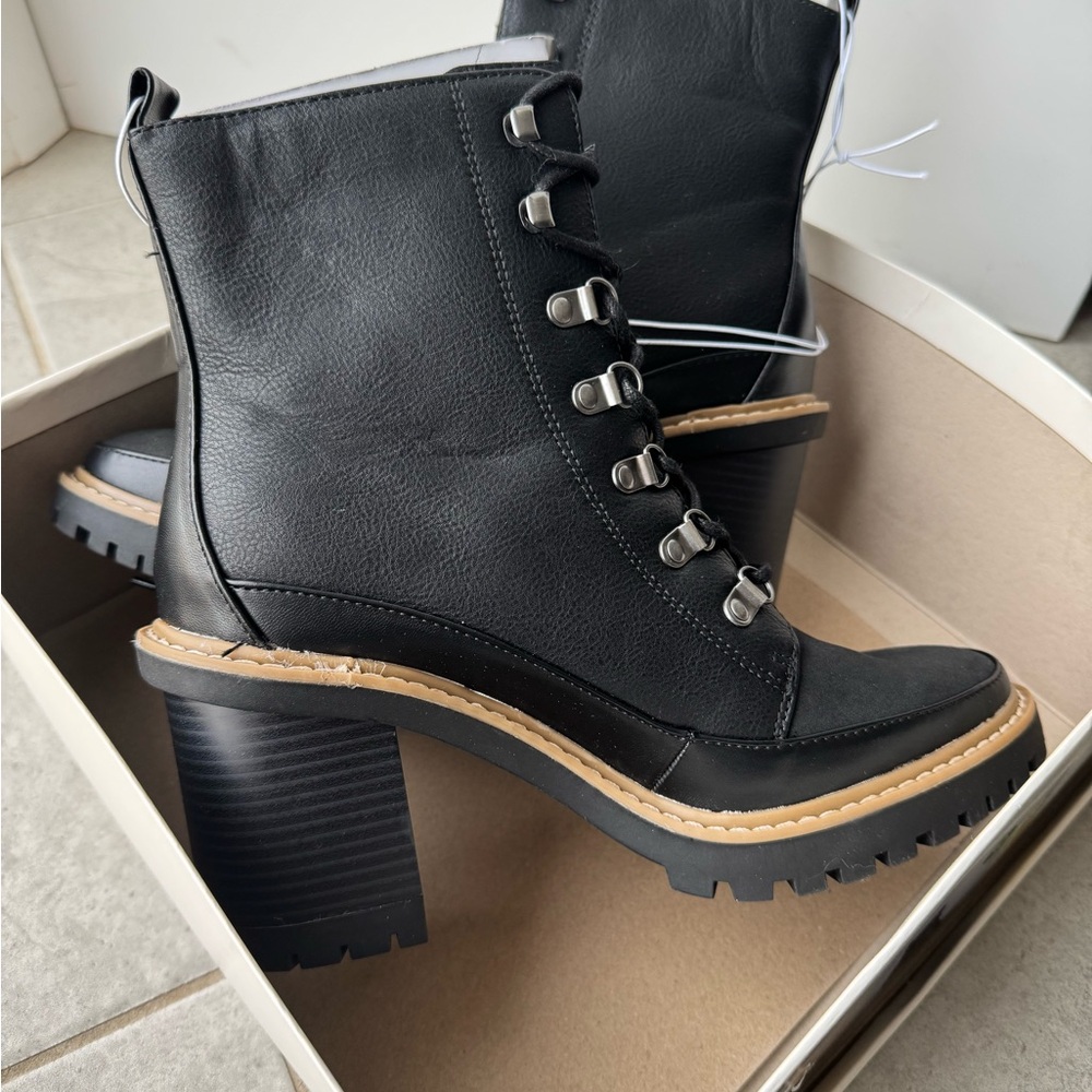 Black Leather Ankle Boots